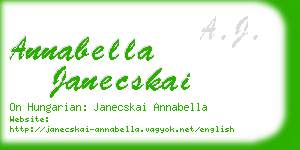 annabella janecskai business card